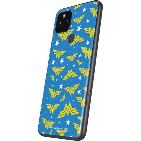 DC Comics Wonder Woman Logo Pattern Google Pixel 5a Skin